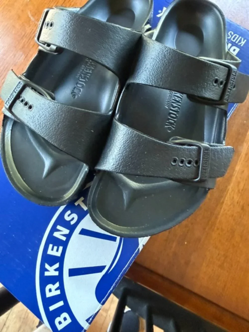 Birkenstock Girls Arizona EVA Black Sandals Size 32 US 1 Narrow NIB